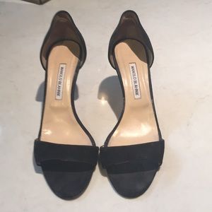 Size 11 Manolo Blahnik Catalina Suede Shoes w/ box